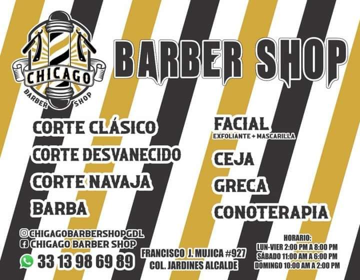 ChicagoShopgdl's tweet photo. Te compartimos todos nuestros servicios que tenemos para ti en Chicago Barber Shop ¡Calidad y Servicio! nuestra mejor presentación. 

Francisco J. Mújica 927 (entre Jerez y Madrid), Col. Jardines Alcalde, Guadalajara, Jalisco. https://t.co/tiVb4DpU5N