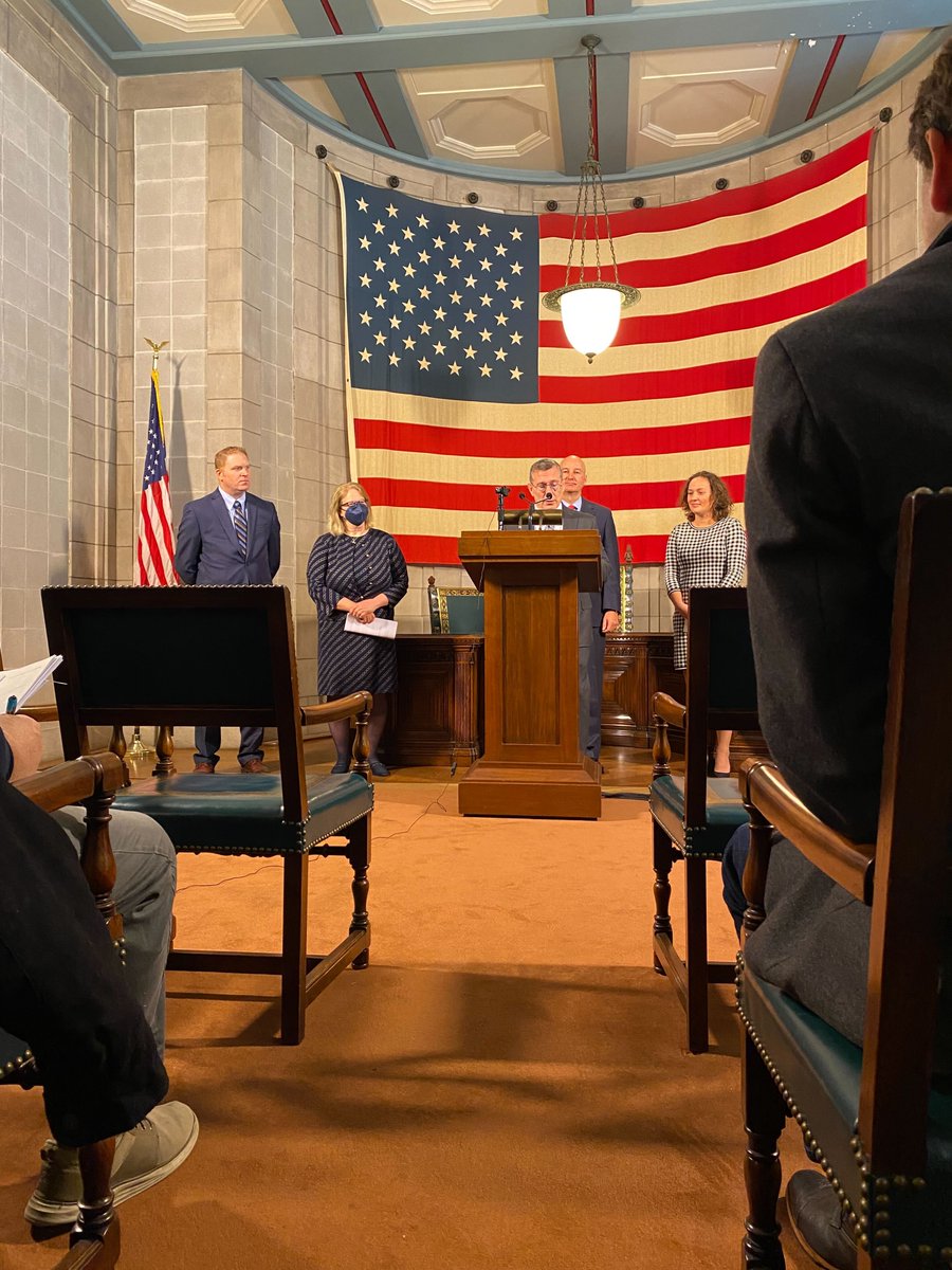 activatecare's tweet photo. Governor Ricketts of Nebraska hosted a meeting at the Capitol in Lincoln, bringing together orgs focused on improving #healthequity in the state. Jeff Stafford, CEO of Nebraska Community Plan UnitedHealthcare highlighted our work in Douglas Co. utilizing the Path Assist program. https://t.co/UNnuCm4QHg