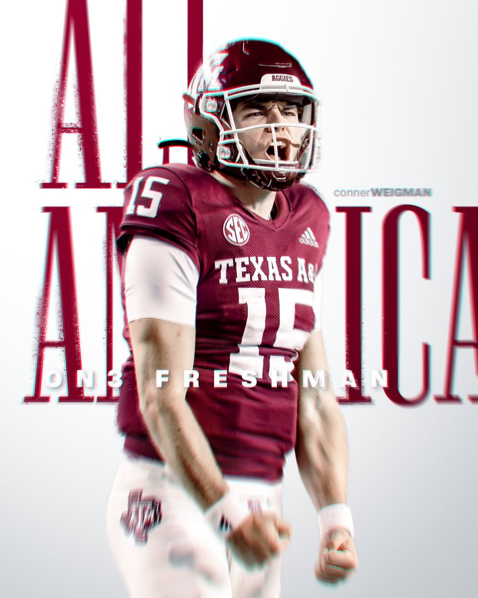 Take notice. @ConnerWeigman named a Freshman All-American 👍