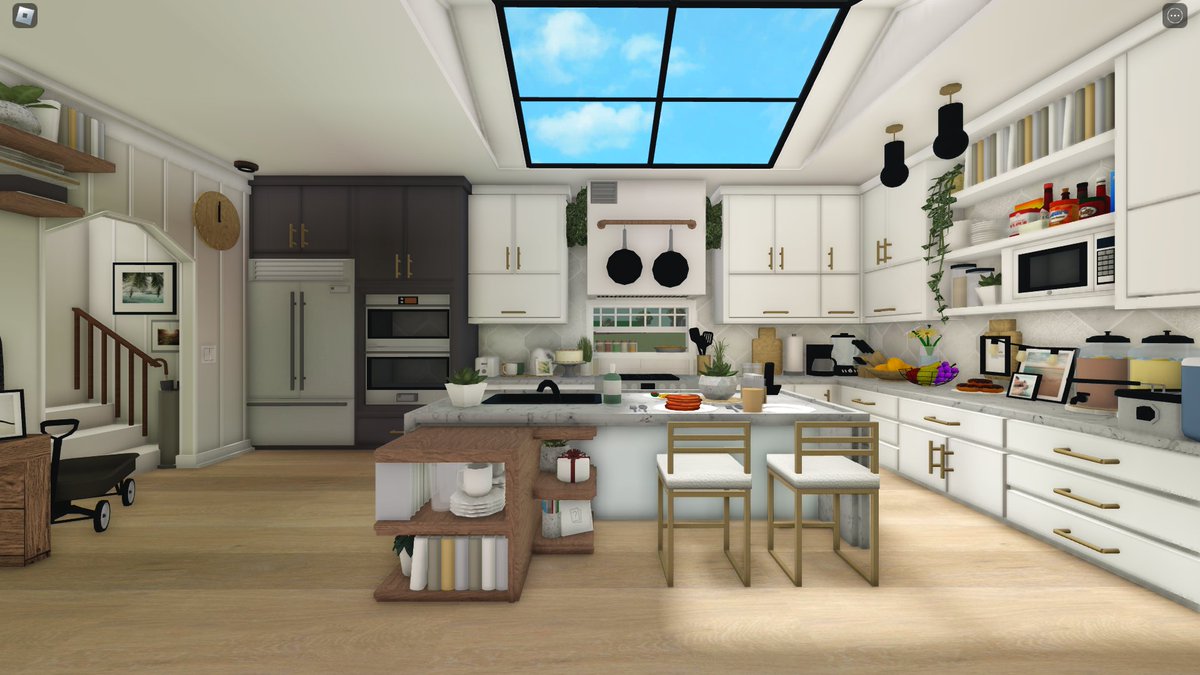 Repost : A Modern Farmhouse Kitchen. #roblox #bloxburg #bloxburgbuilds, image size:1200x675