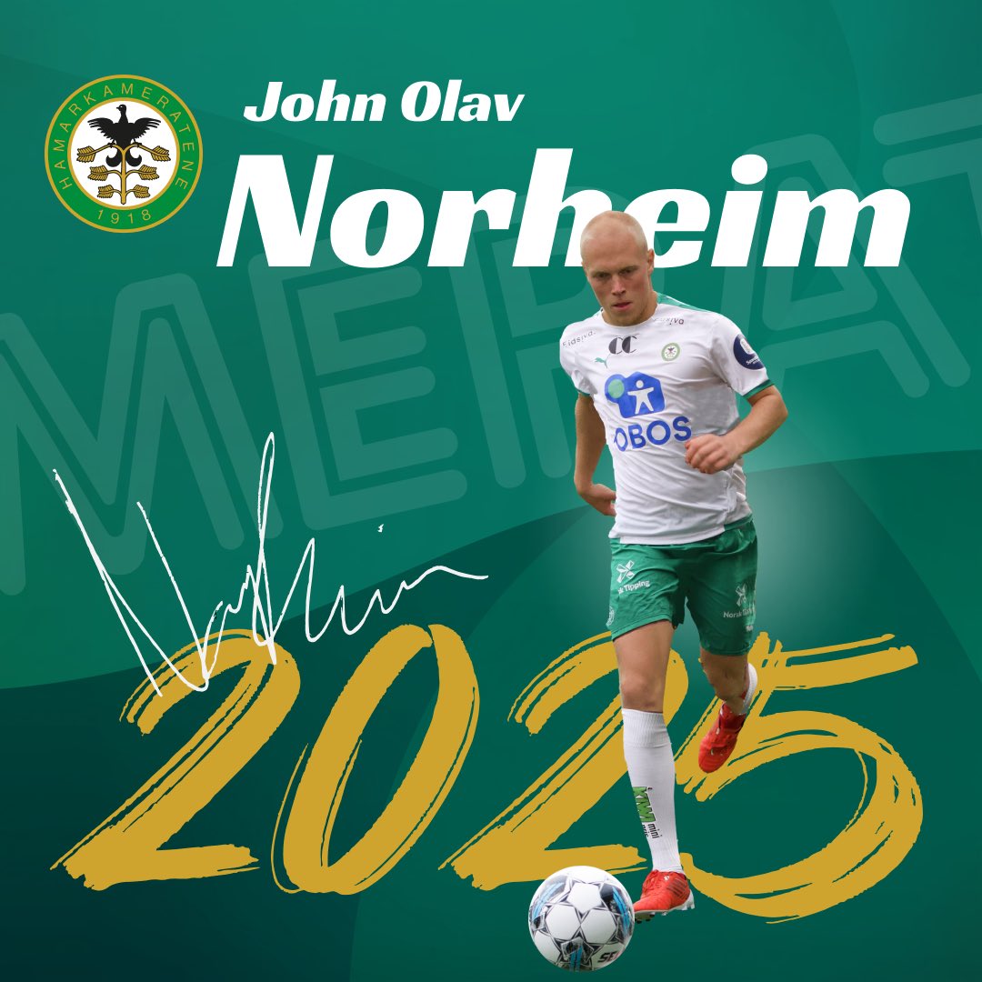 ✍🏼 John Olav Norheim har signert en kontrakt ut 2025-sesongen. 27-åringen har de fire siste sesongene spilt for FK Jerv og skal nå bytte ut Grimstad med Hamar. Velkommen, John Olav 💚