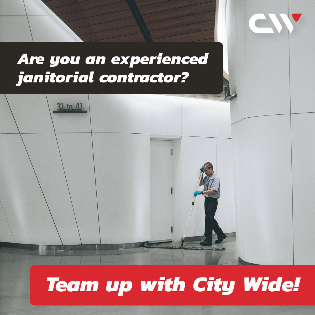 City Wide is currently expanding in your area and is looking for experienced janitorial contractors who are seeking a new way to expand their existing business!

Interested? Fill out the form on our website!
michigan.gocitywide.com
