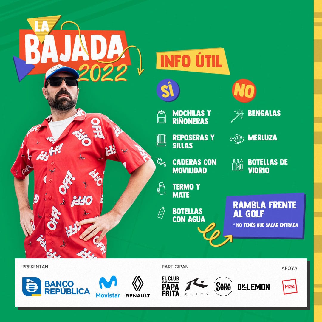 ✅ ATENTI A LA INFO:

#LaBajada
#DJSanata
#LaBajadaPorM24