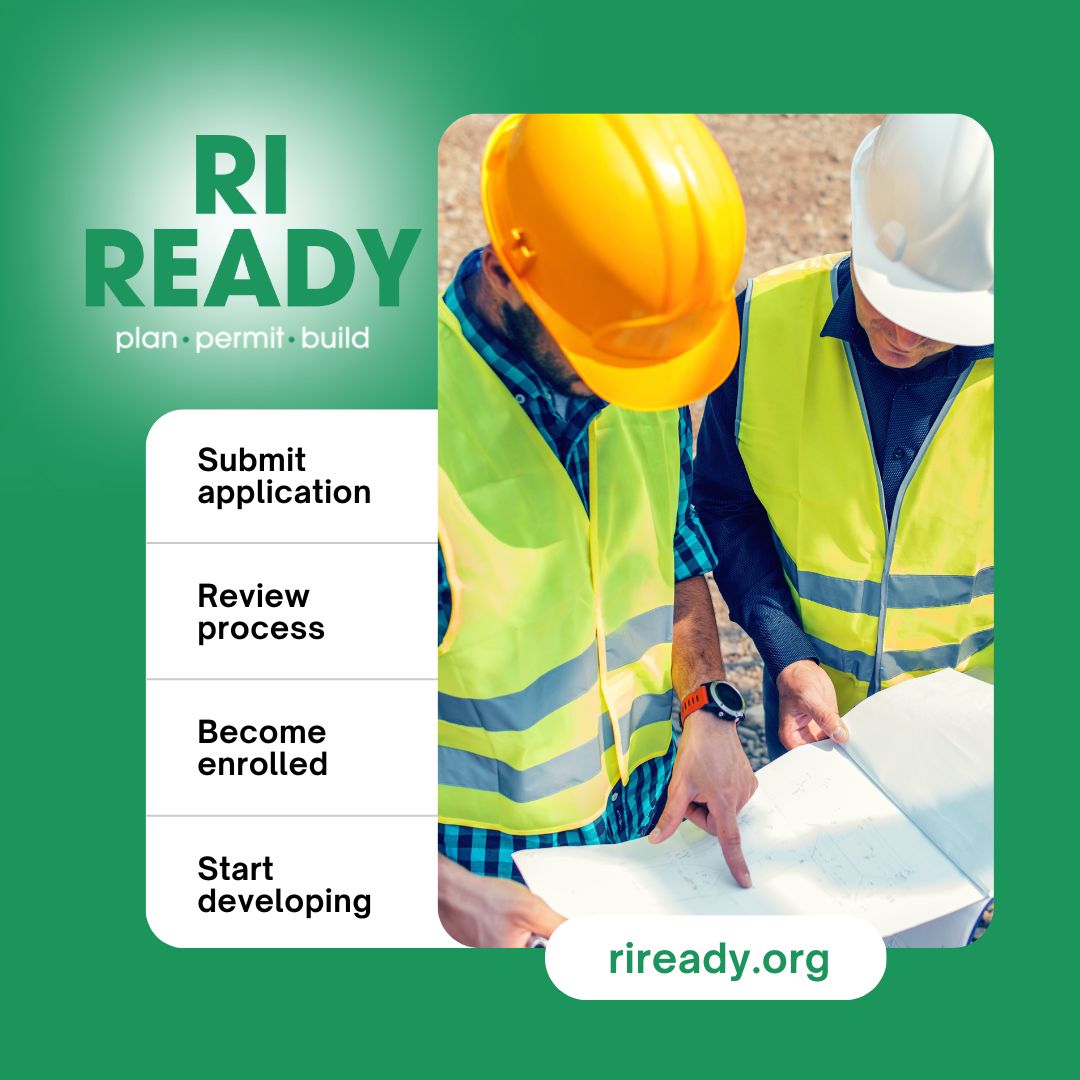 RI_Ready's tweet photo. Looking to develop a potential site? RI Ready's process is simple and will help you reach pre-permitted status. ✔️ https://t.co/hfrcadsA9Y