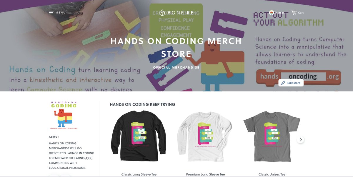latinosincoding's tweet image. check out the @handsoncoding Merch store for some cool gear for the coder in the family, or our HOC store to get a set of Coding Blocks for kids! Give the gift of code this #christmas2022 #metaverse #design #coding  @latinosincoding #handsoncoding bonfire.com/store/hands-on…