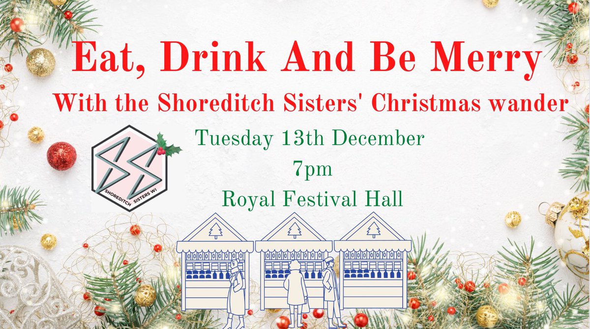 londonwi's tweet photo. ๐Festive meet up ๐
For our December meeting weโll be wrapping up against the cold and taking a stroll along the Southbank Christmas market!
Join us for some gift inspiration, twinkling lights and delicious food.
#sswi #womensinstitute #londonmeetup #womensmeetup https://t.co/z7Dtaf3apE