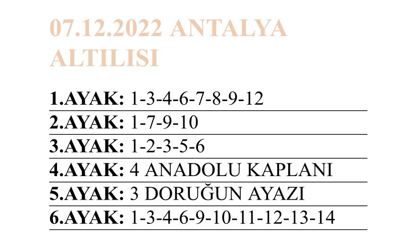 #antalya #altılı #kondisyoner #tjk #ganyan