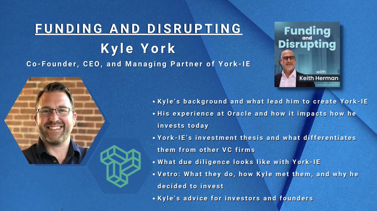 New episode out today with Kyle York (<a href="/kyork20/">Kyle York</a>), Co-Founder, CEO &amp; Managing Partner of York IE (<a href="/yorkgrowth/">York IE</a>)!

shorturl.at/txJN5

#startups #saas #b2b #ceo #Investment #duediligence  #founders #evaluation #mentors #entrepreneuria #GIS #venturecapital #podcast #interview