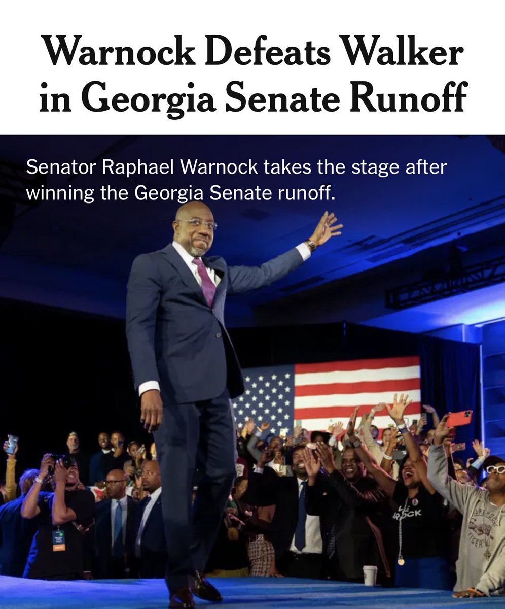 Thank you Georgia for sending <a href="/ReverendWarnock/">Reverend Raphael Warnock</a> back to the US Senate. And thank you team <a href="/dscc/">Senate Democrats</a> who never stopped hustling. #51