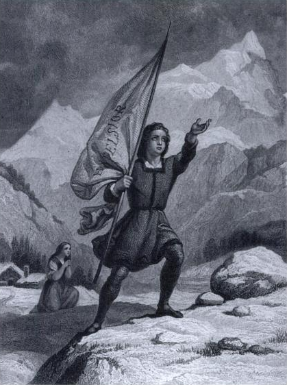 "He felt like a youth who bore, 'mid snow and ice a banner with a strange device; he had a sneaking urge to shout 'Excelsior!'"

I never felt this meant to limit ones ascent in life, rather there is no limit to our climbing or self improvement. #excelsior