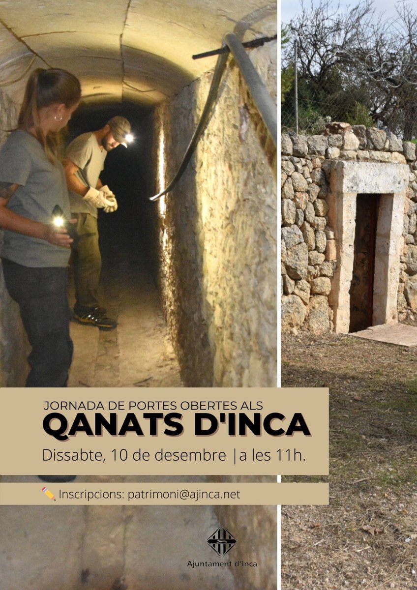 andreucaballero's tweet photo. Han finalitzat els treballs de la primera fase del projecte de conservació i restauració dels Qanats de la Font de la Canaleta. Dissabte farem una jornada de portes obertes per mostrar els resultats. #PatrimoniInquer https://t.co/vndUUydYAn
