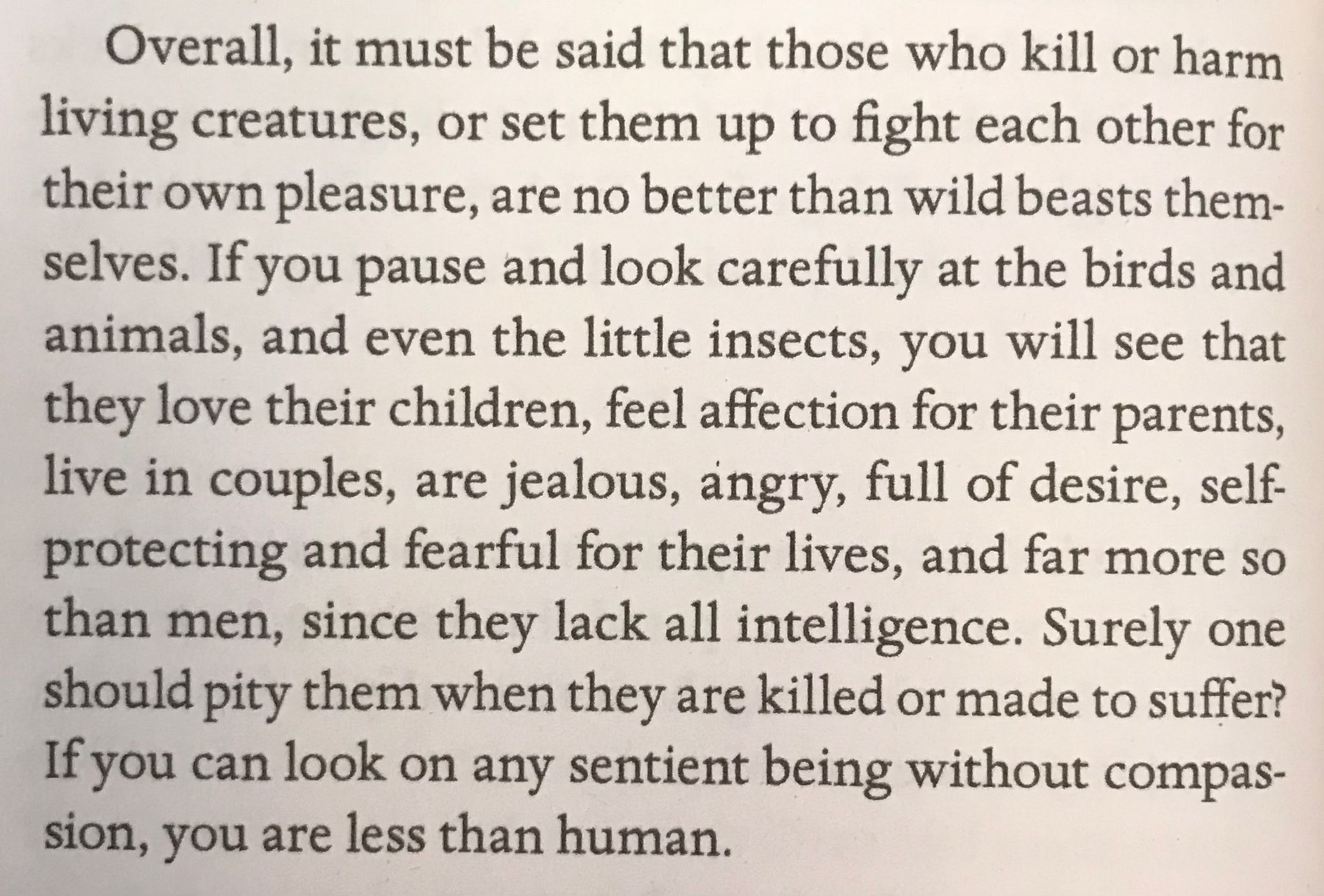 7. On Cruelty to Animals