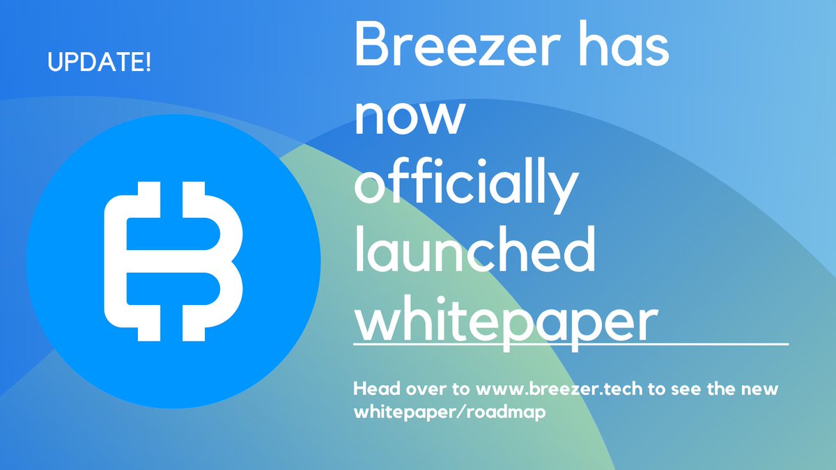 BreezerToken's tweet photo. BIG NEWS FOR BREEZER! We have officially launched our new whitepaper/roadmap on https://t.co/z269sSFsfv
Go and check it out now! We have big plans for Breezer in the near future! Don't miss out and buy now! #binance #shiba #doge #brise #coinbase #crypto #eth #nft #pancakeswap https://t.co/4euJtrva23
