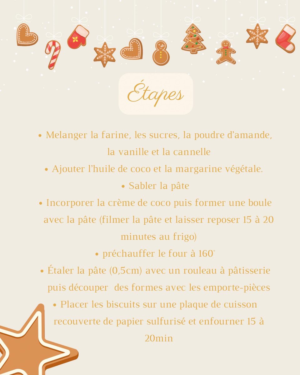 Poulhobj's tweet photo. RECETTE : Les biscuits de Noël ⭐️🎄

Pour se préparer à l’approche des #fêtes, on vous partage notre #recette #vegan fav pour des #biscuits de #Noël légers et #sansgluten (pour que tout le monde puisse se régaler 🫶🏿)

#christmasiscoming #Noel #veganfood #christmasvibes https://t.co/M1JbsY6qA3