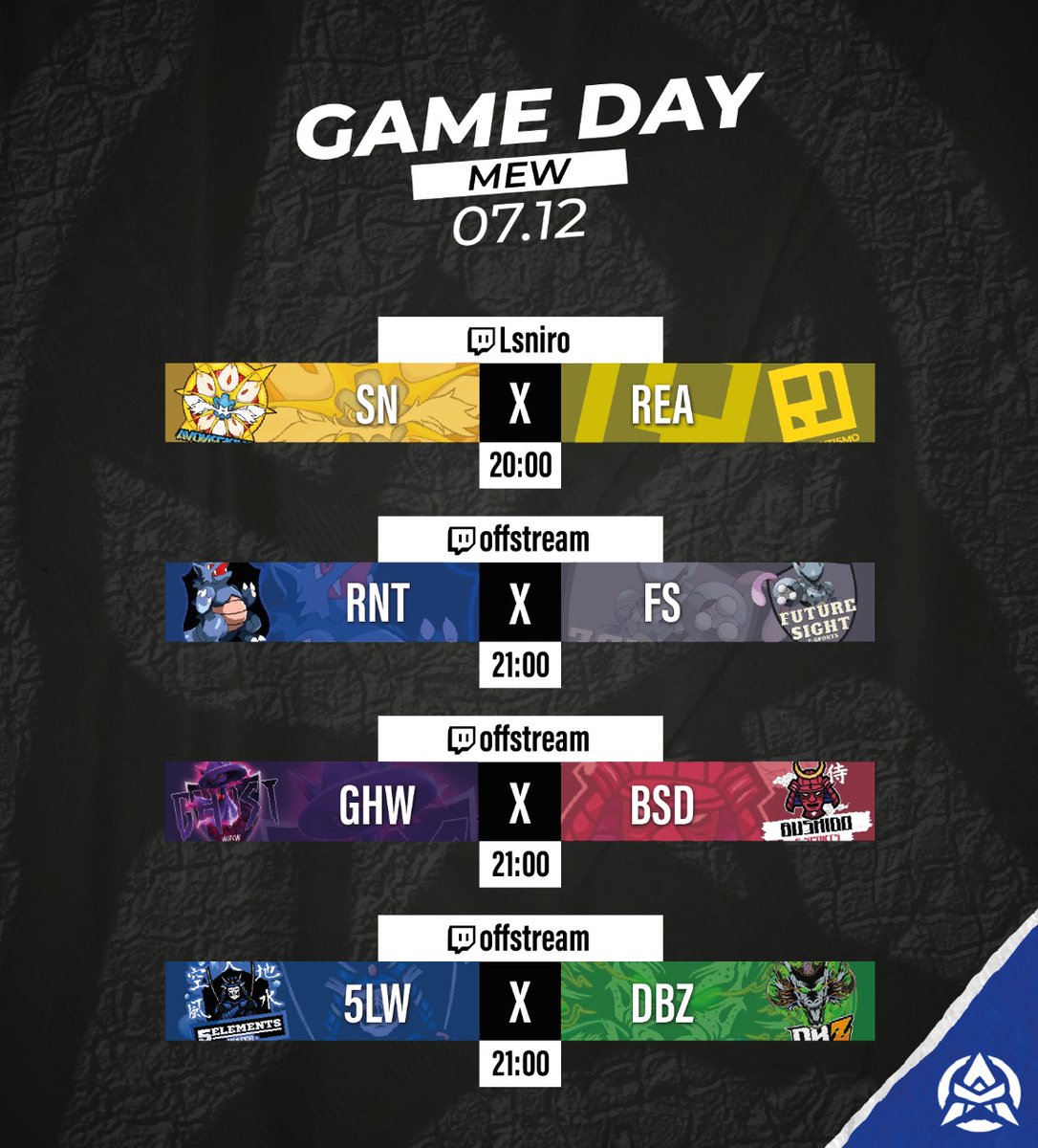 xmgaesports's tweet photo. ⚡️Hoje no #CircuitoDasInsígnias 

⏰ 20h @SupernovaUnite  ⚔️ @reagentismo 
🎥 https://t.co/jApN1uCz90

⏰ 21h Rhino's Ultimate ⚔️ Future Sight
⏰ 21h @TimeGhostWitch1 ⚔️ @Bushido_BSD
⏰ 21h 5 Elements Water ⚔️ DBZ Gaming
🎥 offstream https://t.co/BxputWq8L9