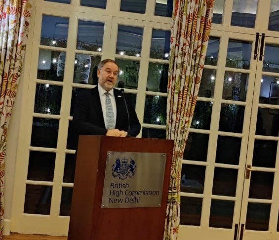 AlexWEllis's tweet photo. The world divides but the problems are shared; delighted to have @RobinWGrimes, Foreign Secretary @royalsociety and Frances Wood @diploscience, International Director @UKRI_News in 🇮🇳 to strengthen 🇬🇧 + 🇮🇳 collaboration in science, research and innovation. #Roadmap2030 https://t.co/oj7g4edOpF