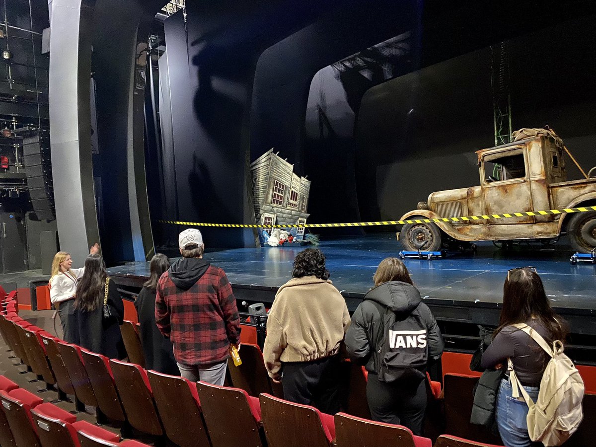 JournalismDmu's tweet photo. Fascinating behind-the-scenes tour of the extraordinary @CurveLeicester for our @dmuleicester Arts and Ents Journalism students today. Huge thanks to @Fiona28 for her time and insight. https://t.co/wVRSz7Qg19