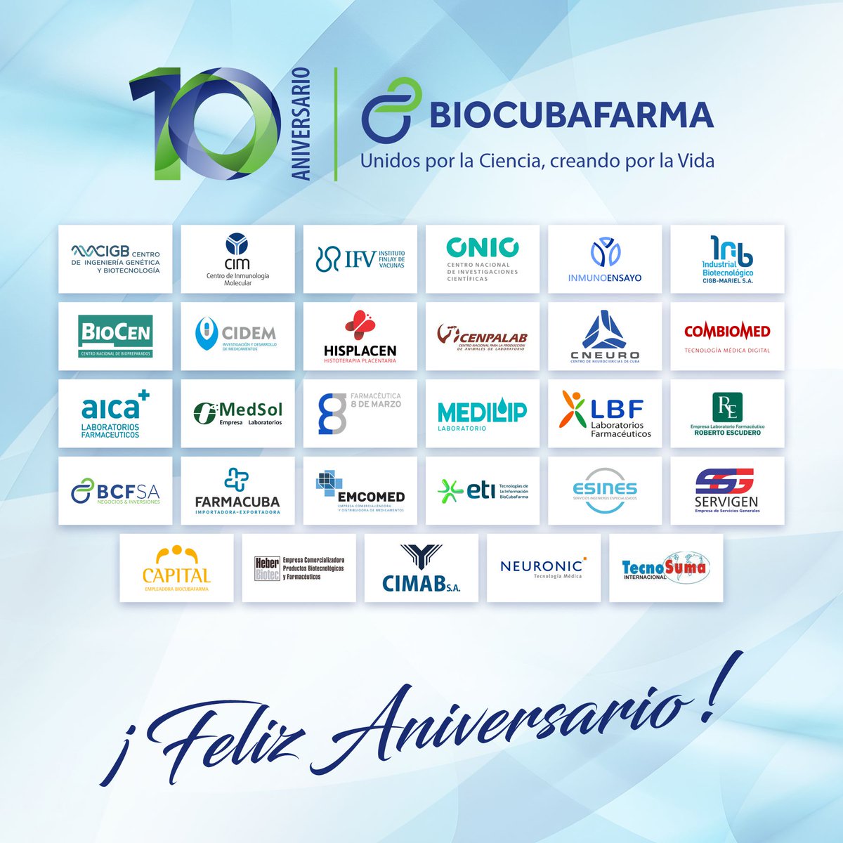 La creación de BioCubaFarma el 7 de diciembre del 2012, constituye un hito importante en el desarrollo histórico del sector biofarmacéutico.  #SomosBioCubaFarma
