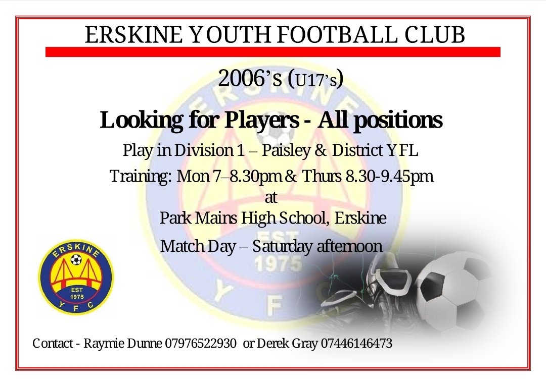 Erskine Youth Fc (@erskineyouthfc) on Twitter photo 