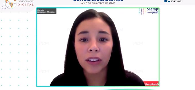 ddintorg's tweet photo. 📌 “El plan de gobierno digital debe estar orientado a generar una solución a la problemática de la ciudadanía”.
Fiorella Zavala, Jefa de Laboratorio de Gobierno y Transformación Digital de la PCM 
@pcmperu @PeruPaisDigital en el “VIII Encuentro Democracia Digital” https://t.co/qixHbdTCdJ