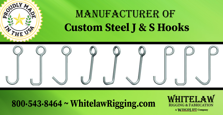 WhitelawRigging's tweet photo. Custom Steel J- and S-Hooks fabricated from Alloy Steel and available in many diameters and lengths. Download our Product Sheet for more information.
https://t.co/CTu4Z72eFu
#SteelHooks #ChainHook #chainjhook #USManufacturing #USMade #Fabrication #WI https://t.co/vFyE0lcFi1