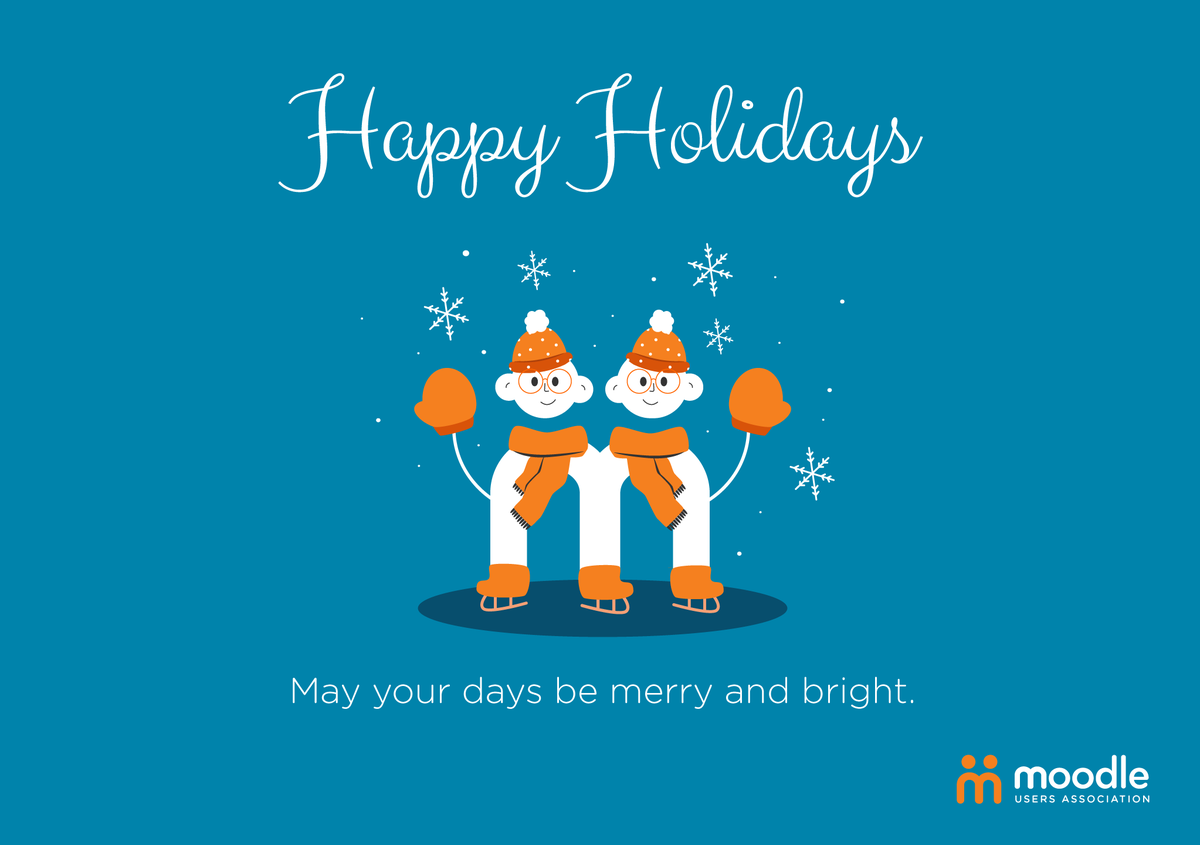 It's that time of the year again, when the lights shine brighter, the days seem shorter and we hug more often!☃️

Let us wish you and yours a happy holiday season this year!🙂

#moodle #HappyHolidays2022