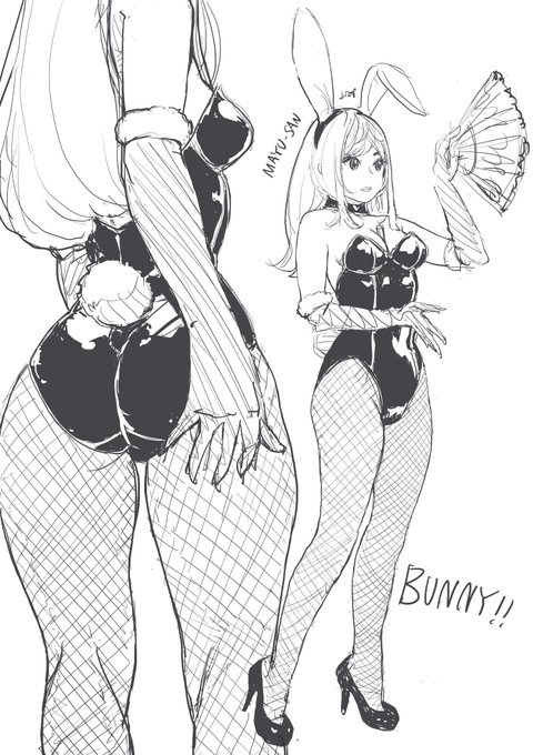 真悠さんバニー尻サイド。 