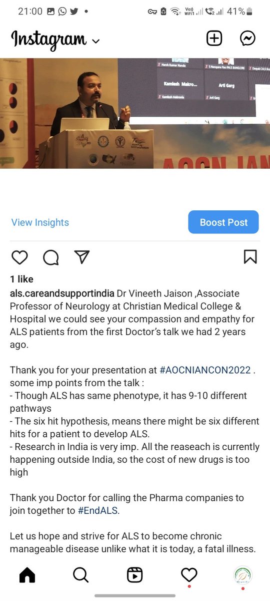 Thank you @JaisonVineeth,for your presentation at #AOCNIANCON2022 and focusing on much needed reaseach in India for ALS treatment.
Thank you Doctor for calling the Pharma companies in India to #EndALS

@alscasindia #neurology #ALS #NeruronsKiAwaaz #ALScare #ALSpatients