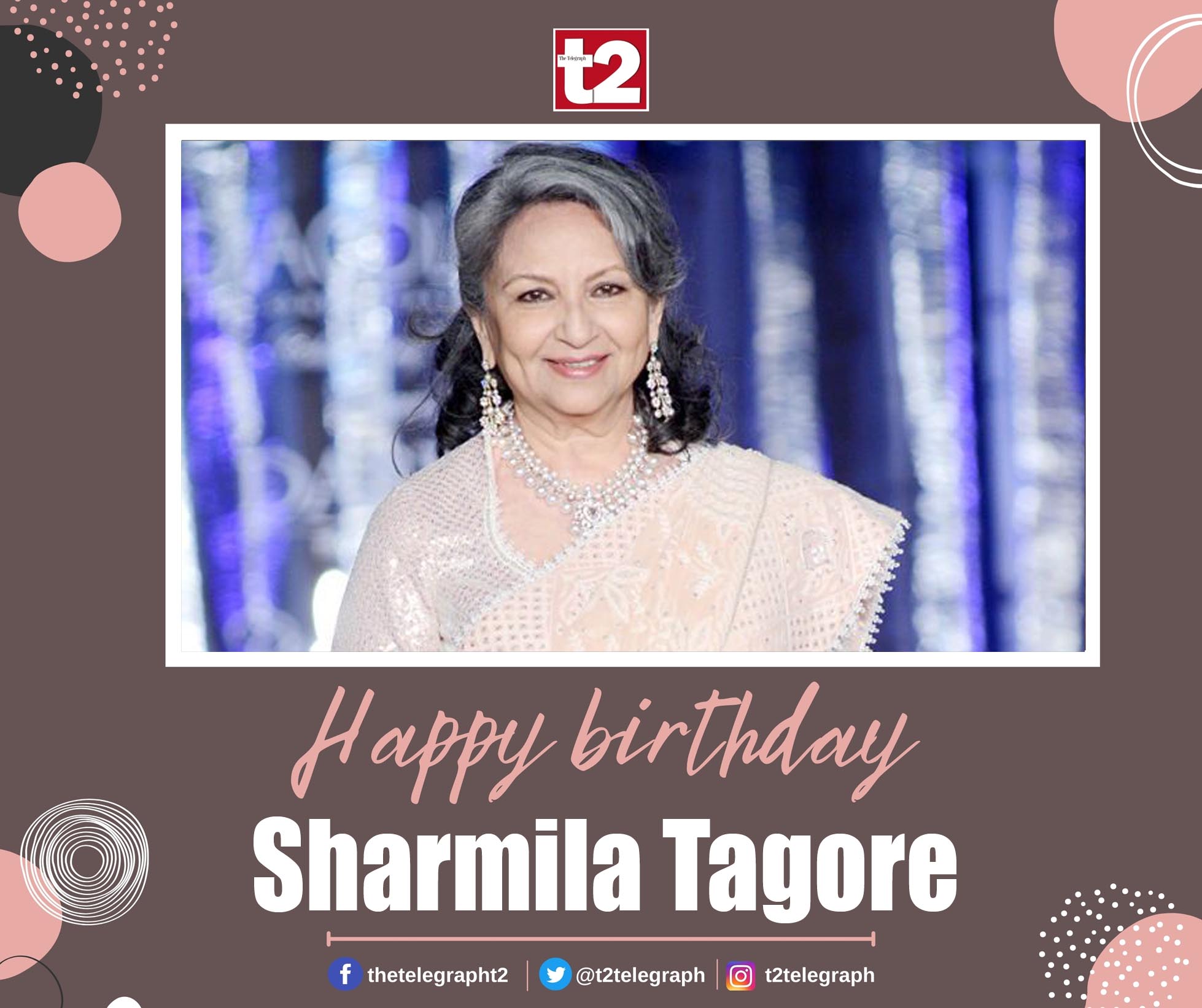 She personifies grace and elegance. Happy birthday Sharmila Tagore 