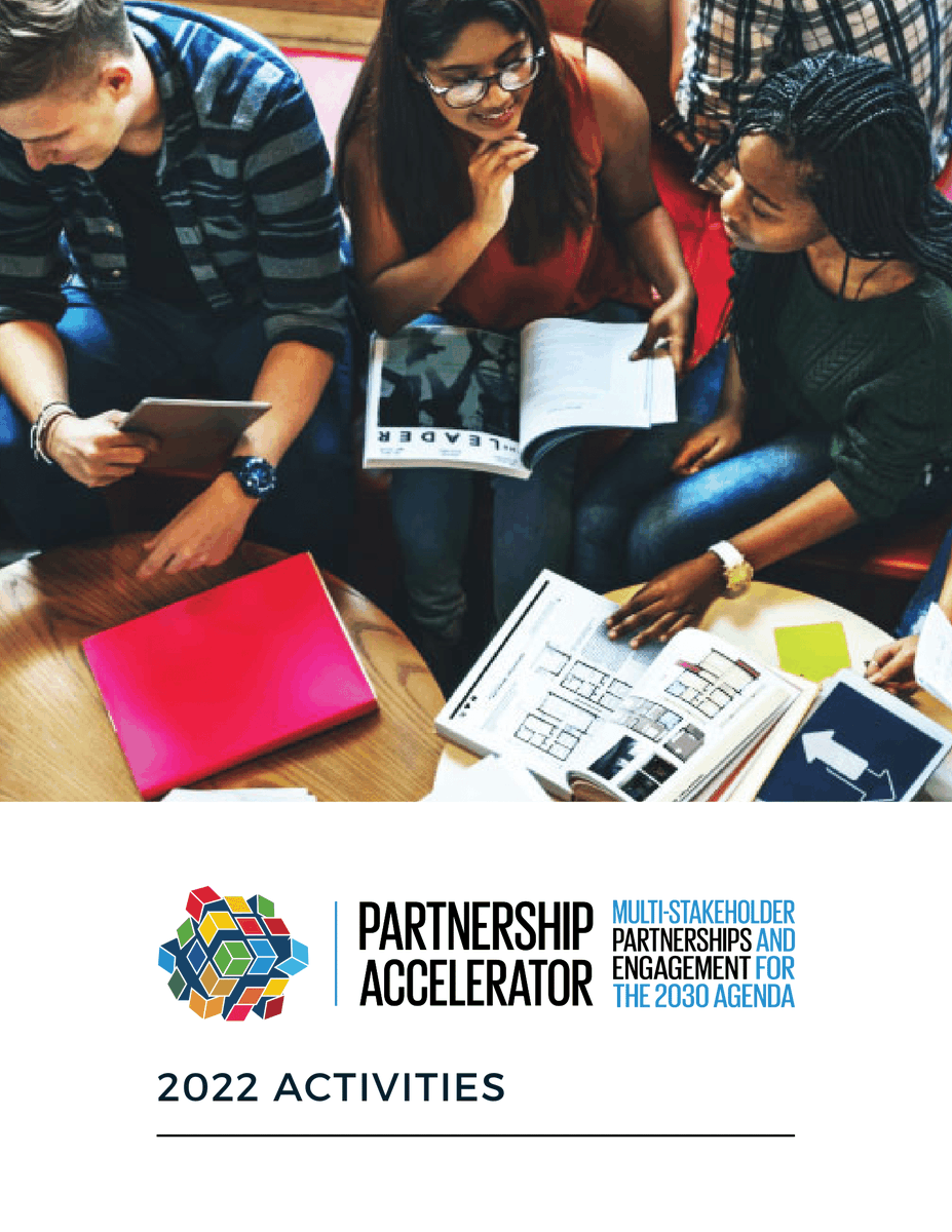 SustDev's tweet photo. 🆕publication of the #PartnershipAccelerator
@UNDESA @tpiglobal
As we wrap up 2022, please read our activities and achievements on #Partnerships and #SDGs for this year in our just released report👇
https://t.co/uCTS4Qx32N https://t.co/AOLNqRvMDy