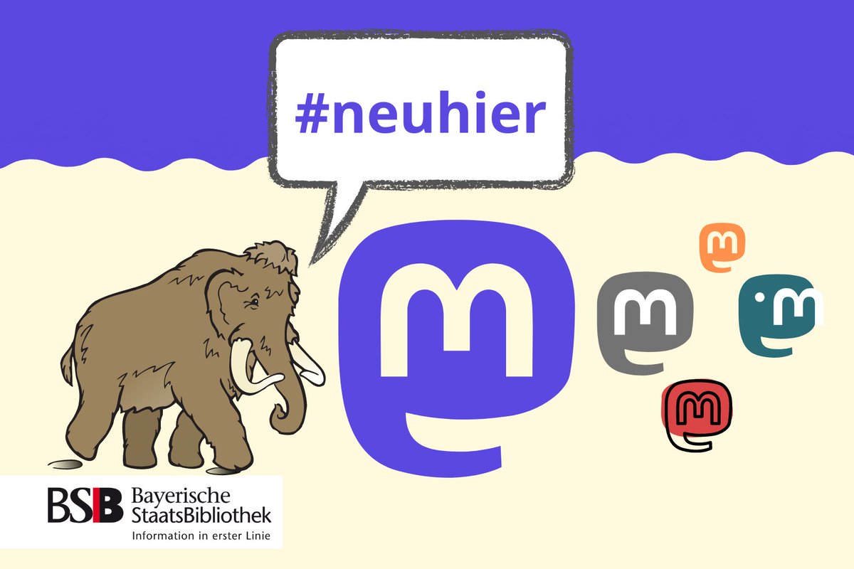 Schon gewusst? Wir sind seit einem Monat bei Mastodon und haben schon fast 400 Follower! 🥳 Wir freuen uns auf den Austausch: Tröt! Tröt! 🐘 Zur Anmeldung 👉 openbiblio.social/@bsbmuenchen #mastodon #neuhier #bsbmuenchen #bibliothek #stabimuc