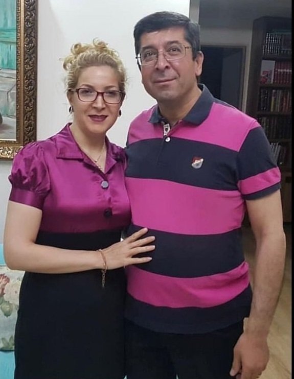 VoiceofSAz's tweet photo. ❗️A married couple, Hamid and Ferzane Qarahasanli were arrested by the #Iranian regime forces on the day of commemoration of #HadisNajafi and were accused of killing a #SEPAH agent without evidence.

Ferzane was sentenced to 25 years in prison, while Hamid was sentenced to death. https://t.co/7g3G87MDiz
