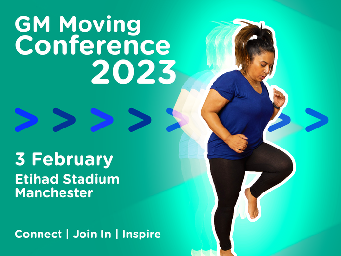 GreaterSport's tweet photo. Tickets for The #GMMoving Conference 2023 are now LIVE!

Join us in person or online on 3 February and spend the day leading, learning, and inspiring #GreaterManchester to keep moving🤸

Get your free tickets here: https://t.co/yTZQHubWkZ https://t.co/zs6eHkif99