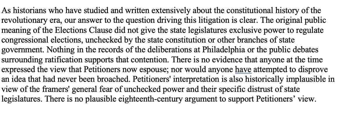 jbf1755's tweet photo. They're hyper-citing founder-folk because they can't support their claim w/actual evidence from the founding period.

Below is a paragraph from the amicus brief filled by a group of historians of the founding period. The brief as a whole can be found here:
https://t.co/V4ePyDk2XM https://t.co/LVs4lMjaJH