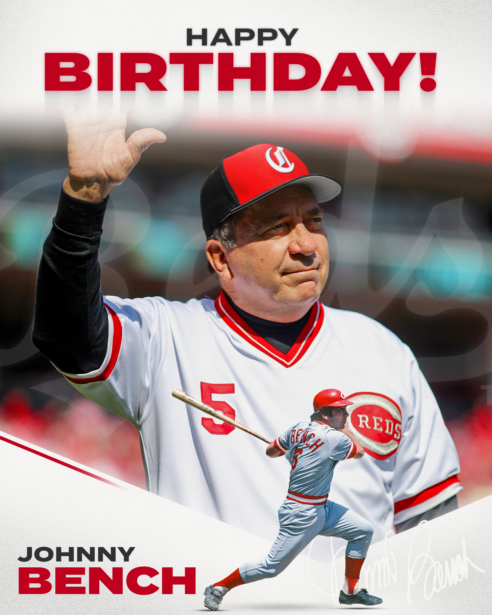 Cincinnati Reds on X: No one did, can or will ever do it better than  @JohnnyBench_5. Happy birthday, 🐐!  / X