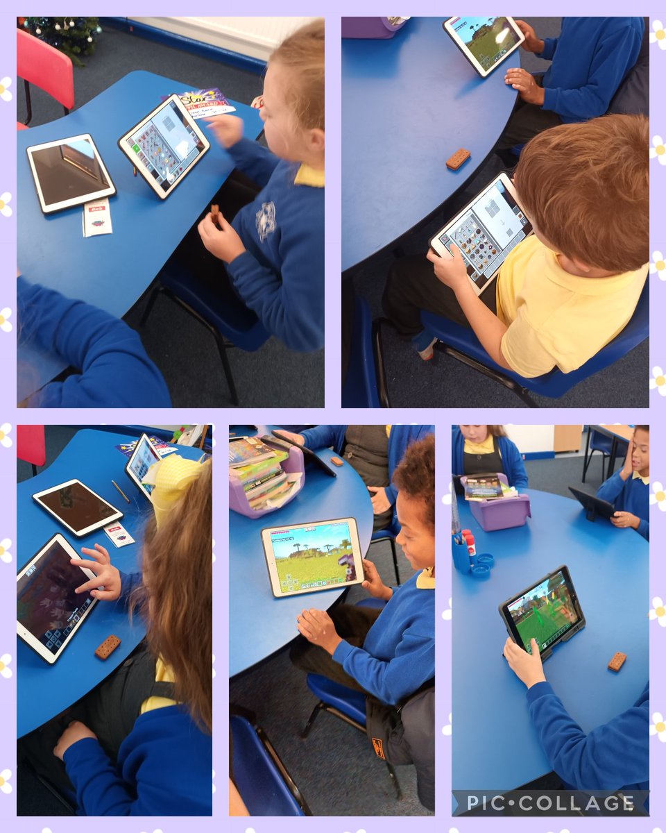 Porffor22's tweet photo. Today we have Minecraft challenges including making the best waterfall, herding animals and baking a cake! #CodingClub #AmbitiousAlys #ProudToBeRYF https://t.co/TMOI4YzVxl
