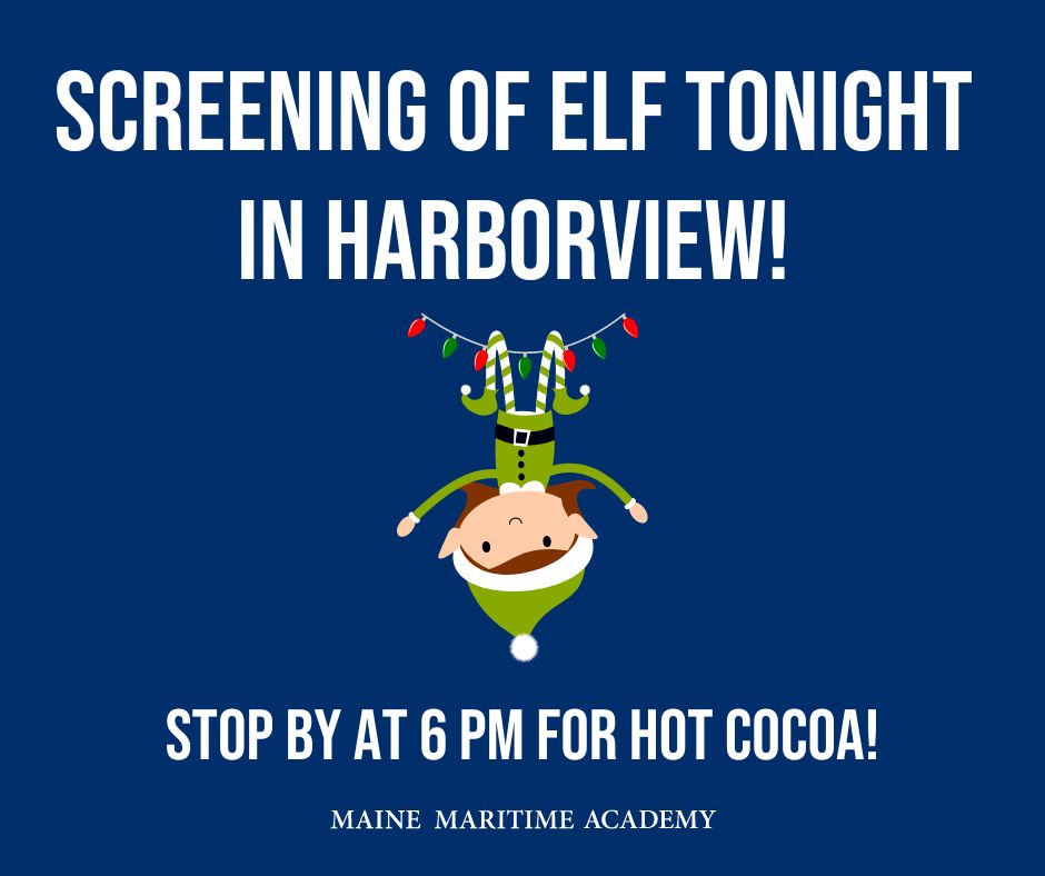 Looking to get into the Holiday spirit? Stop by the Harborview tonight at 6 PM for a screening of Elf, where you can come enjoy a classic movie and sip on some hot cocoa!