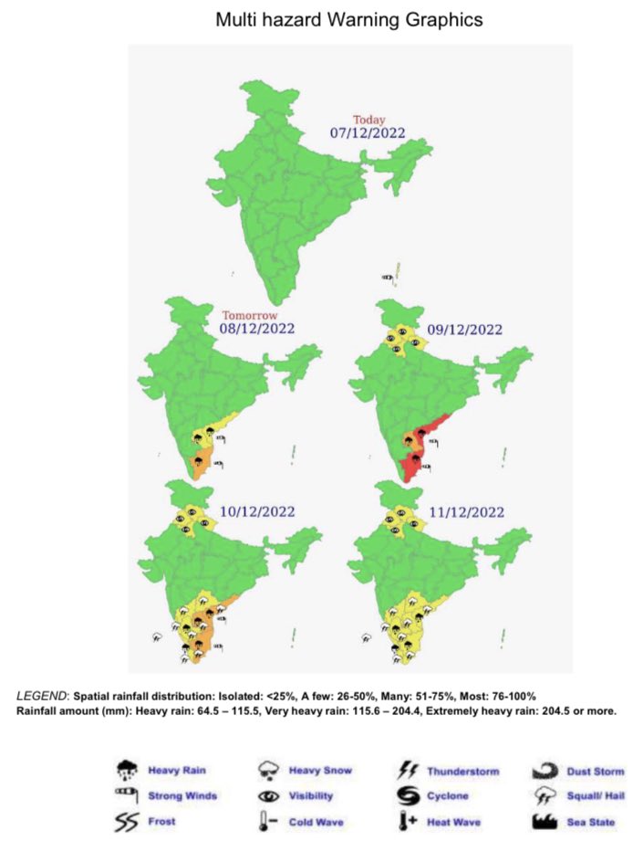 sharadcha1's tweet photo. #Update_Alert: #Deep_Depression over north #Tamilnadu, #Puducherry & south #Andhra_Pradesh coasts to intensify into #Cyclone by 8 Dec morning with wind speed of 65-75 kmph gusting to 85 kmph around early hours of 10 December.@CWCOfficial_FF @CWCOfficial_GoI @ndmaindia @NDRFHQ https://t.co/CXvwvokLKo
