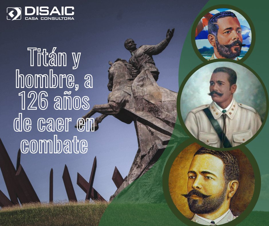 DisaicC's tweet photo. El 7 de diciembre de 1896 durante la gesta independentista contra el ejército de la metrópolis española cae el Mayor General del Ejercito Libertador Antonio Maceo.
Considerado todo un maestro en el empleo de la táctica militar.
#Gesime #ConsultaDisaic #DisaicAlFuturo #25deDisaic https://t.co/6fSPf7avp1