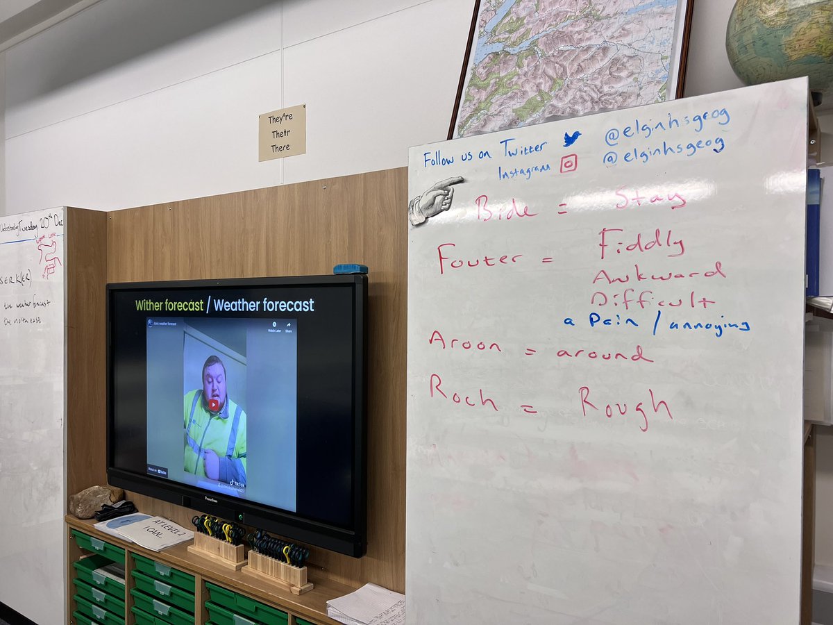 ElginHSGeog's tweet photo. Gie’d the #scotlanguage taster lesson a birl iday. Learnt some bairns fae Elgin born an bred dinna ken fit I thocht wir common wirds. @scotslanguage https://t.co/DUZPCWYcGY