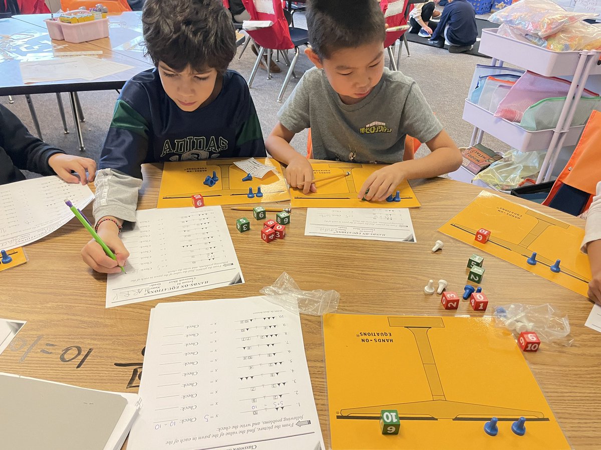 MissSklar's tweet photo. Not my small group complaining when math was over today! #HandsOnEquations @HFBAllStars #hfbtweets @APSMath @APSGifted https://t.co/rDC7ssqdqO