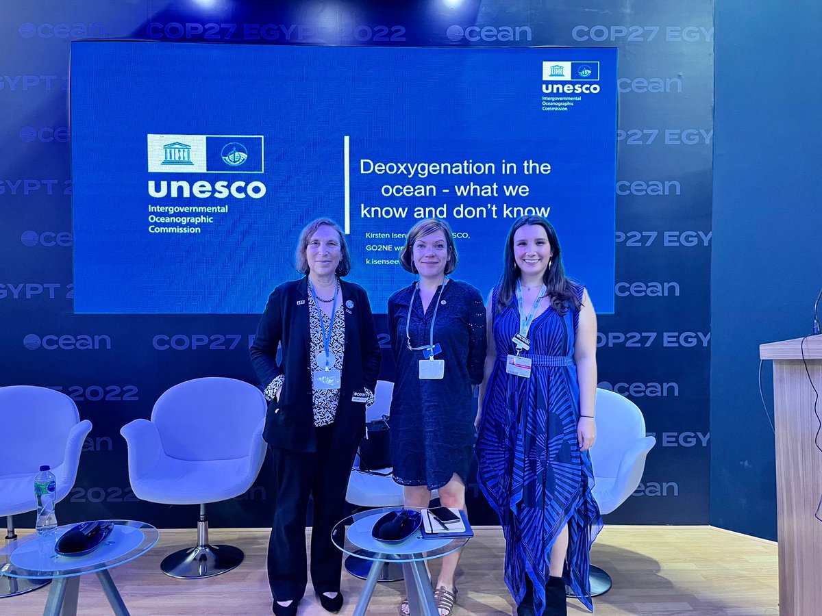 Watch again the #COP27 panel event on #ocean #deoxygenation organized by @Scripps_Ocean in the #oceanpavilion on the impact of deoxygenation and how mitigation and adaption can be met by policy and management
@IocUnesco @KIsensee @LlevinAnn @Erica_M_Ferrer
bit.ly/3Y2CTaj