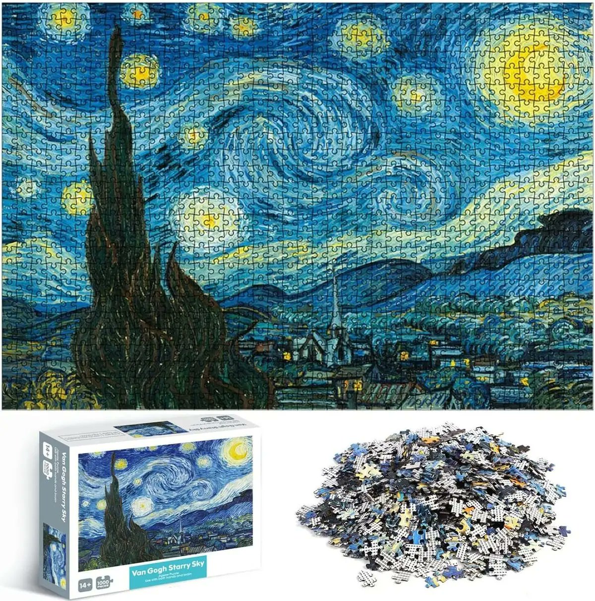Rincón Curioso on Twitter: de los rompecabezas más hermosos y complicados he visto. La majestuosa Noche Estrellada de Van Gogh en 1000 https://t.co/Lmr6ZzcZL3" / Twitter