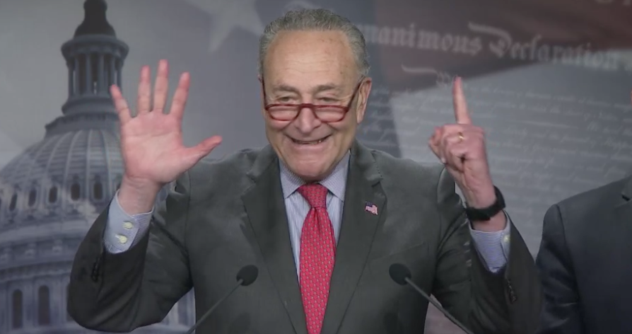 Schumer taking a victory lap as Dems picked up a Senate seat after Warnock won the special election in Georgia 'After one year 10 months & 17 days of the longest 50-50 Senate in history. 51,” Schumer said. “A slim majority. That is great and we are so happy about it.”