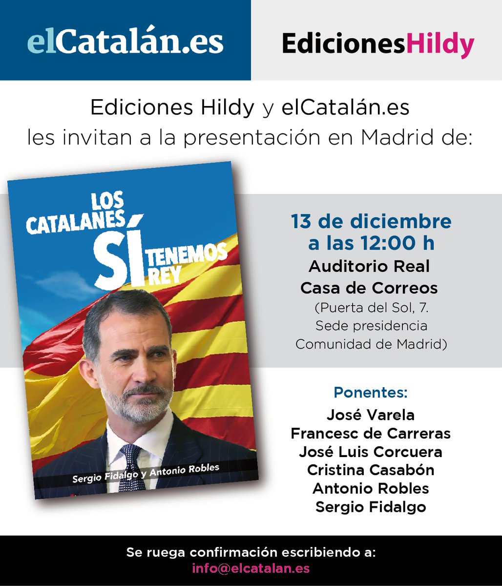 El martes que viene, con José Varela, Fransesc de Carreras, José Luis Corcuera, <a href="/casabonnline/">Cristina Casabón</a>, <a href="/antonio_robles1/">Antonio Robles</a> y <a href="/SergiFidalgo/">Sergio Fidalgo</a>. Les esperamos.