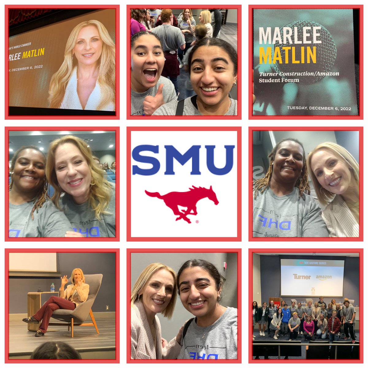 The DHF Teen Squad gets to do some fun things and last night was no exception! The group got to attend a special Q&amp;A for students before the SMU Tate lecture series with Marlee Matlin. Thank you to Leslie Kilton for thinking of this group.￼