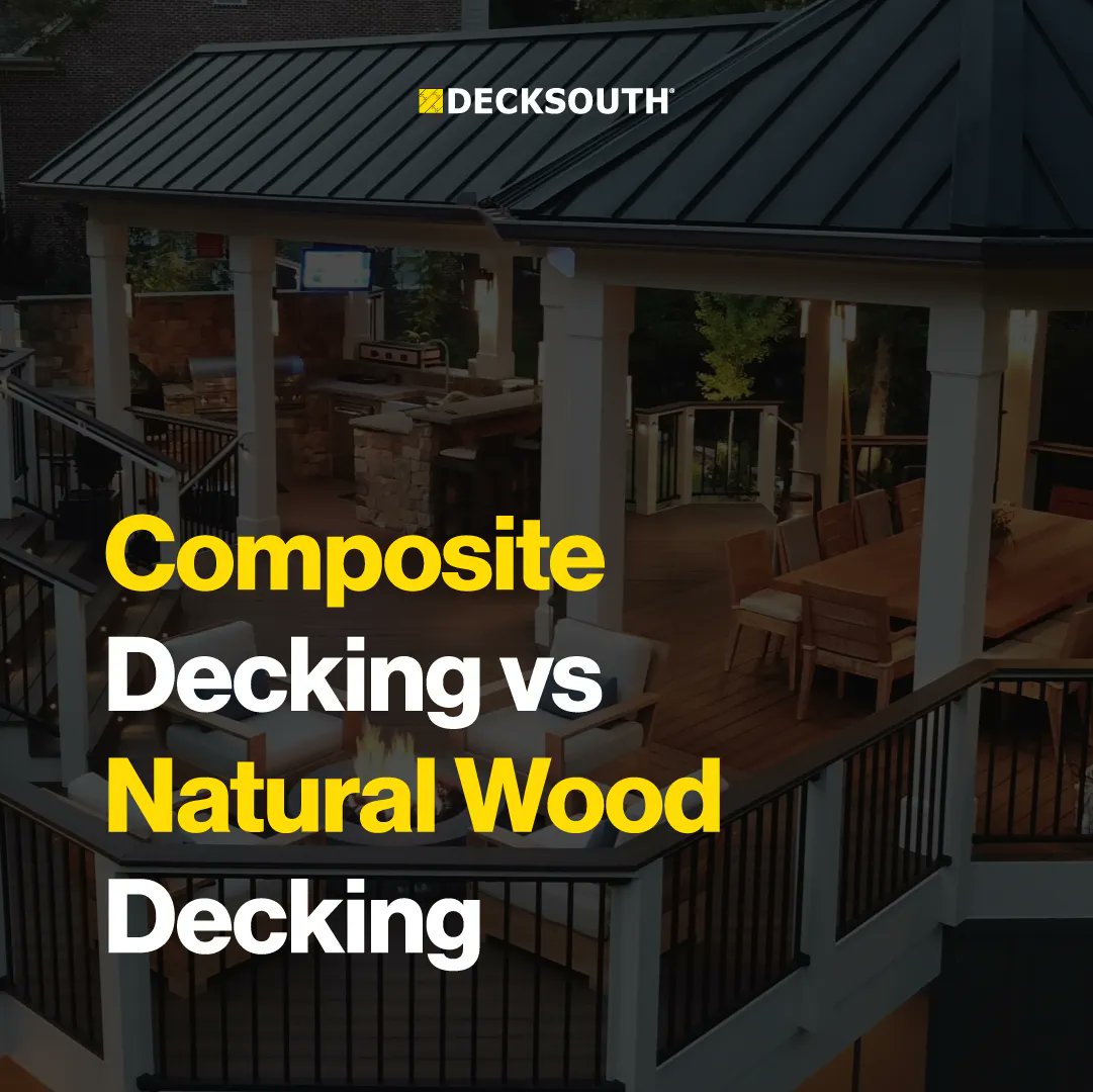 If you're building a new deck for your backyard, there are many factors you'll need to consider. 🤔

One important choice you have to make is which material to use. Composite wood decking or natural wood decking? 🔨

Find out in our blog! buff.ly/3EZxzMc