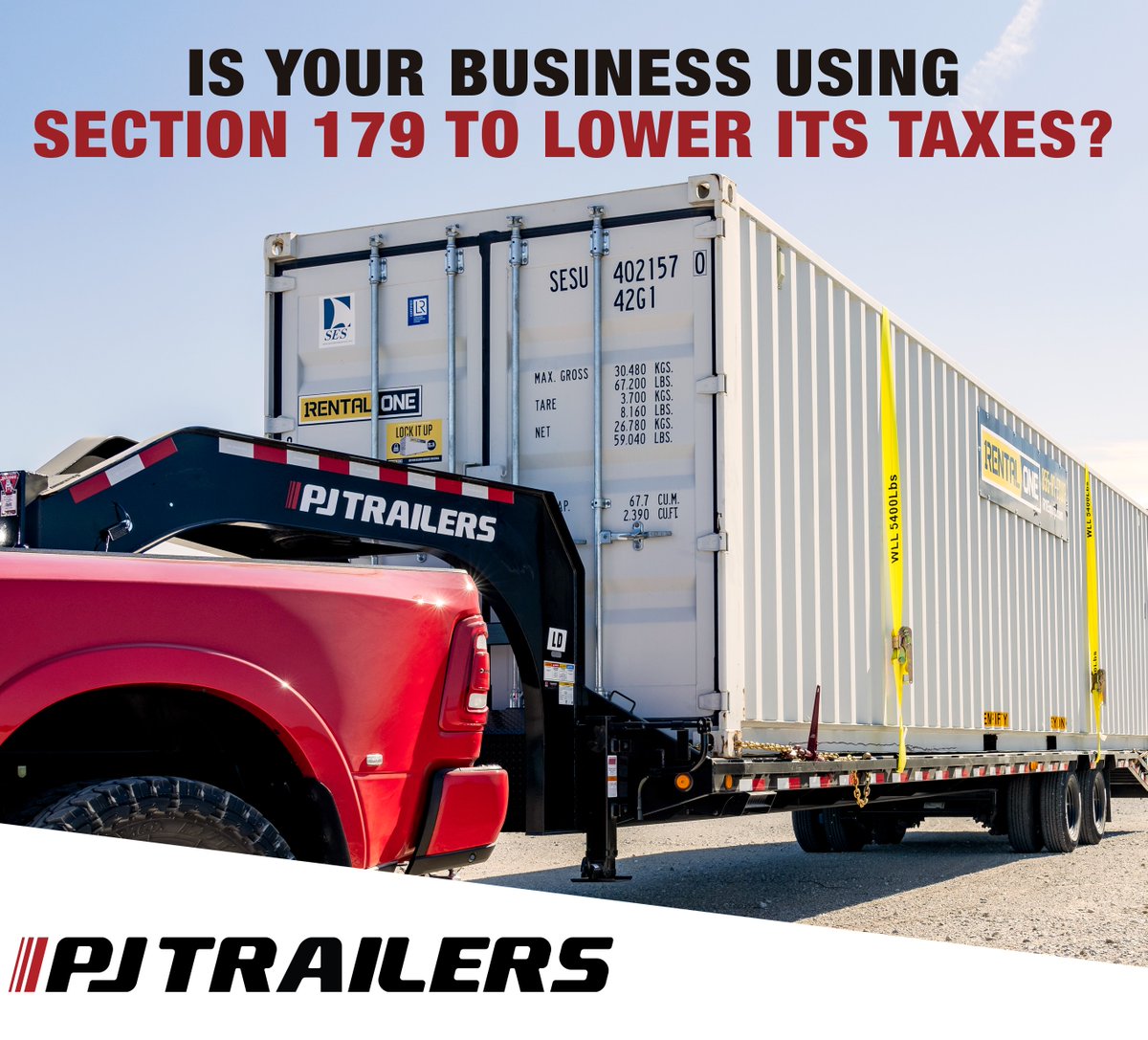 Happy_Trailers's tweet photo. Section 179 allows businesses and independent contractors to deduct up to 100% of select equipment—including trailers—on their 2022 taxes. To qualify for this tax year, your PJ Trailer must be in use by December 31, 2022—so act fast! https://t.co/y7oidXn5ea