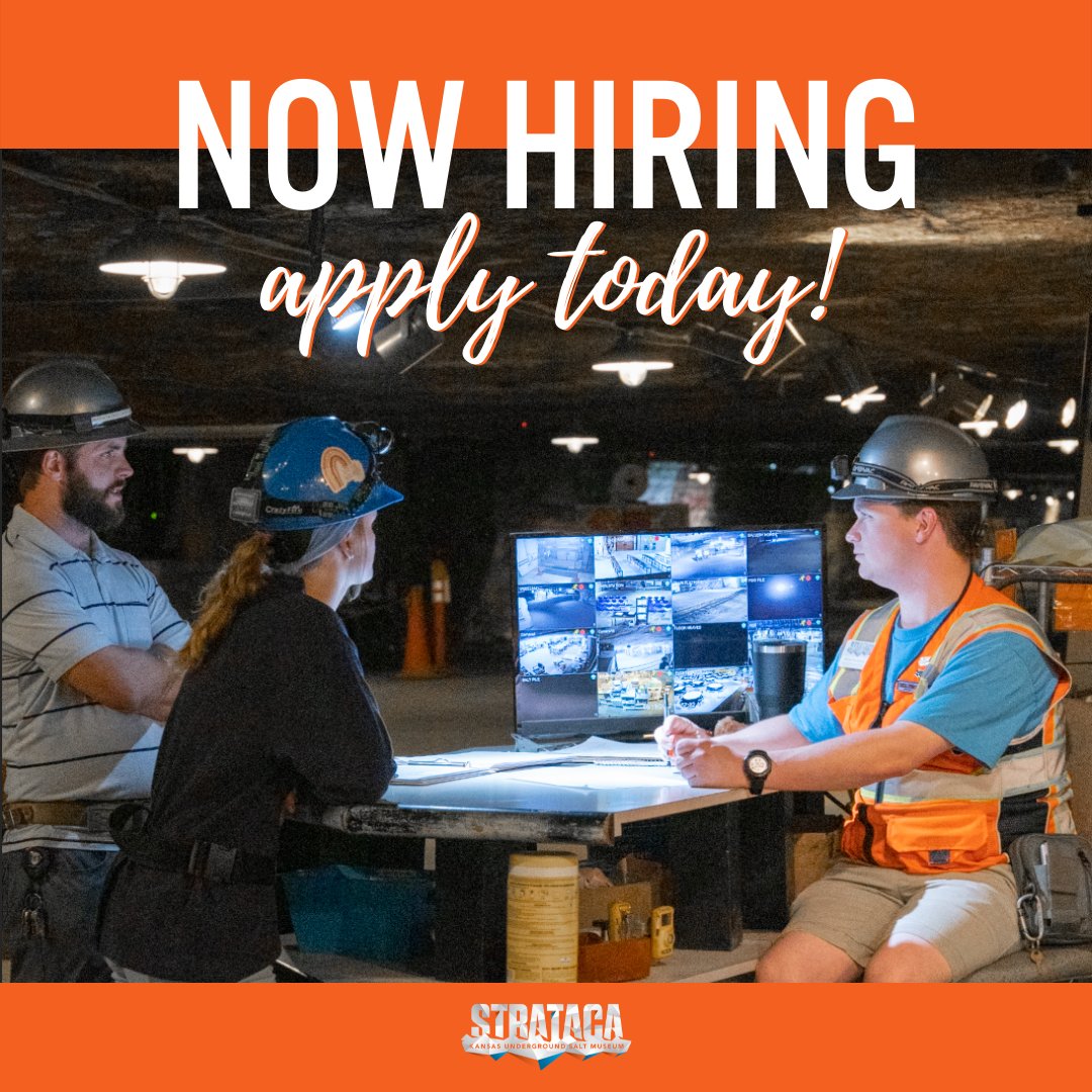 Strataca (@underkansas) on Twitter photo Join the adventure as a part-time employee! We are growing our team at Strataca. To apply today, visit the link below and fill out the form or email rachel@underkansas.org!
underkansas.org/careers/ Join the adventure as a part-time employee! We are growing our team at Strataca. To apply today, visit the link below and fill out the form or email rachel@underkansas.org!
underkansas.org/careers/