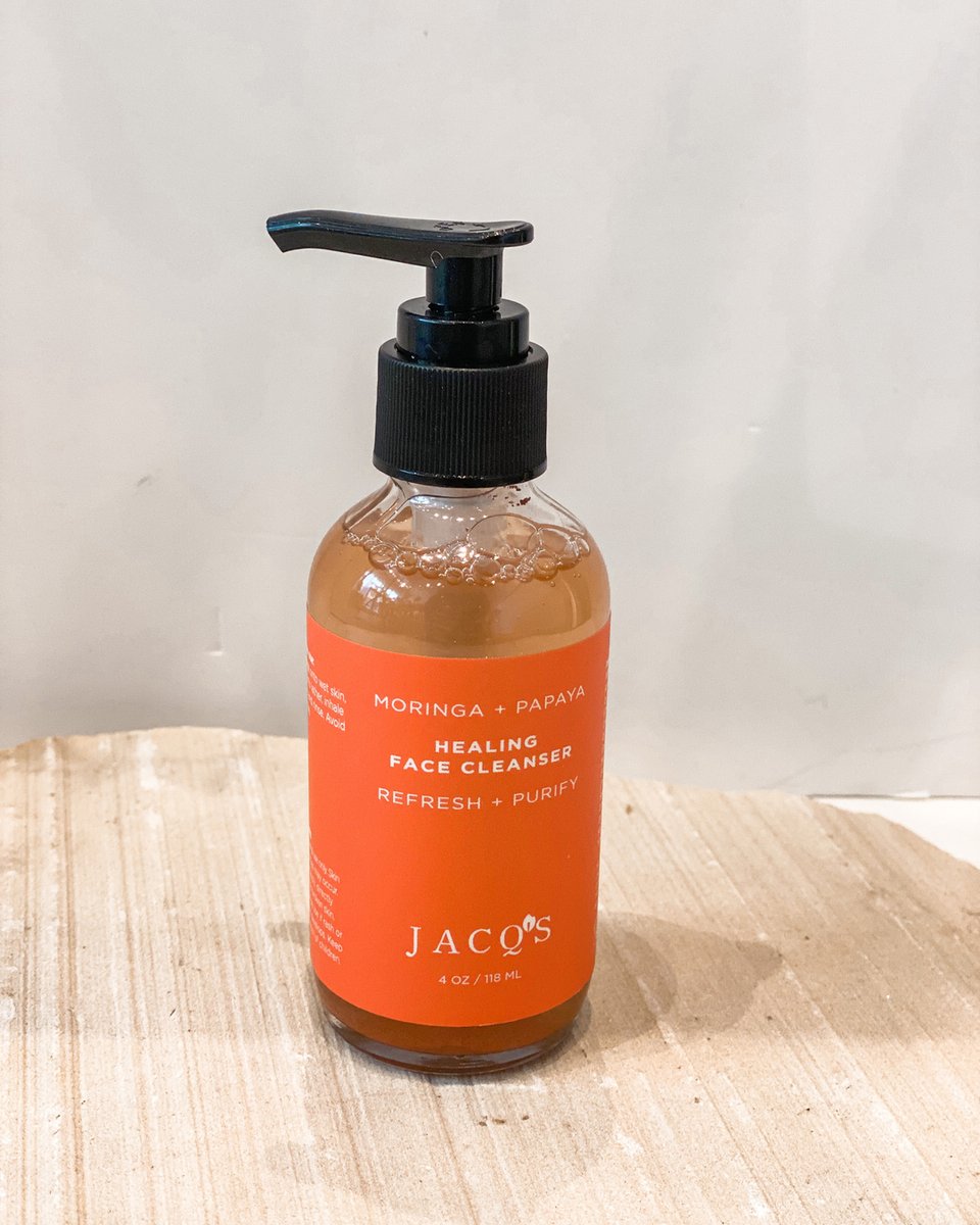 Restocked Alert. Jacq’s nourishing face cleanser. Effectively dissolves dirt, makeup, and other impurities on the skin. 

Formulated includes. amino acids. Fruit enzymes from papaya extract, vitamin. B3, moringa extract. 

#insideouterbeauty #wherebeauturunsdeep #beauturunsdeep
